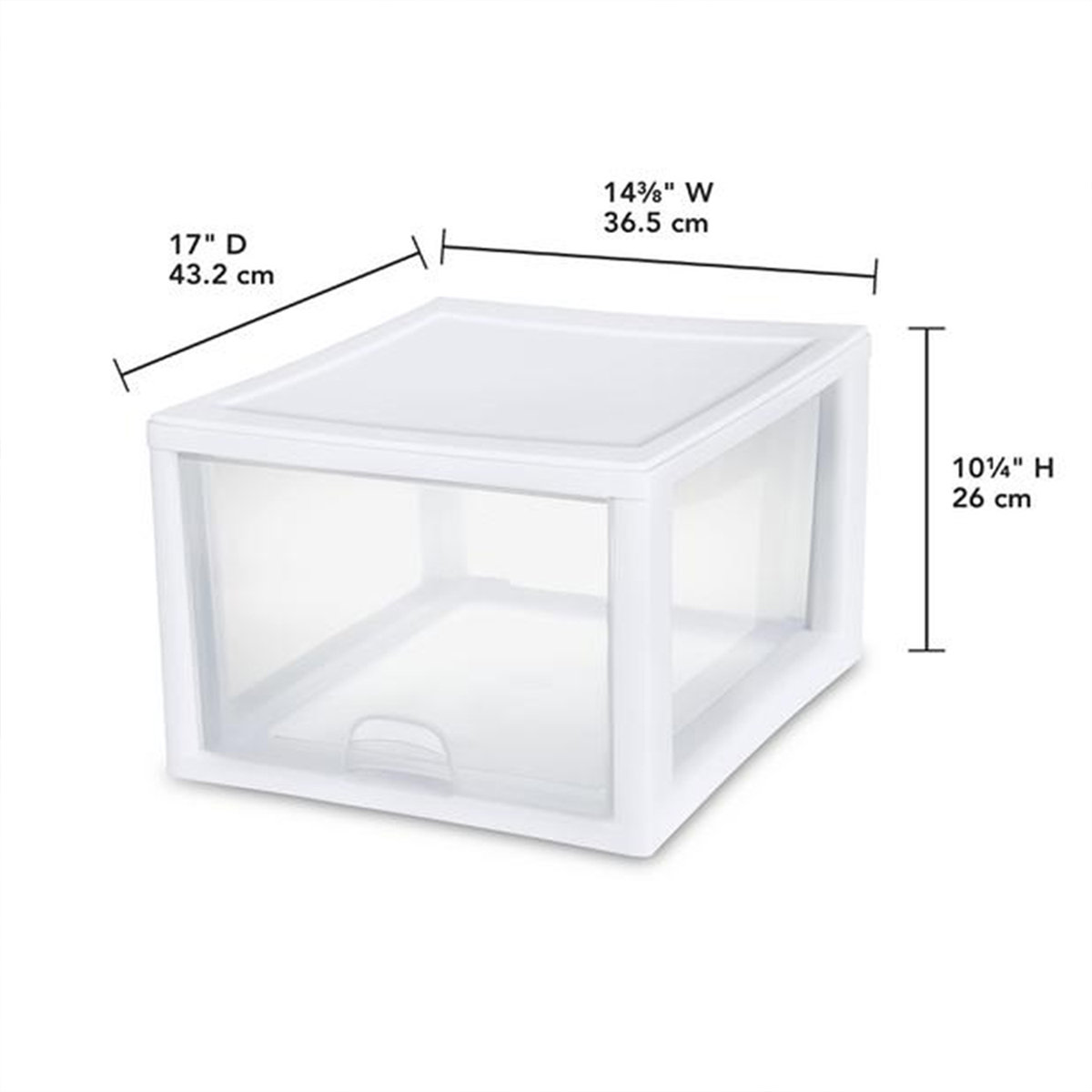Sterilite 27 Qt (4 Pk) & 16 Qt (6 Pk) Stackable Plastic Storage Drawer Container